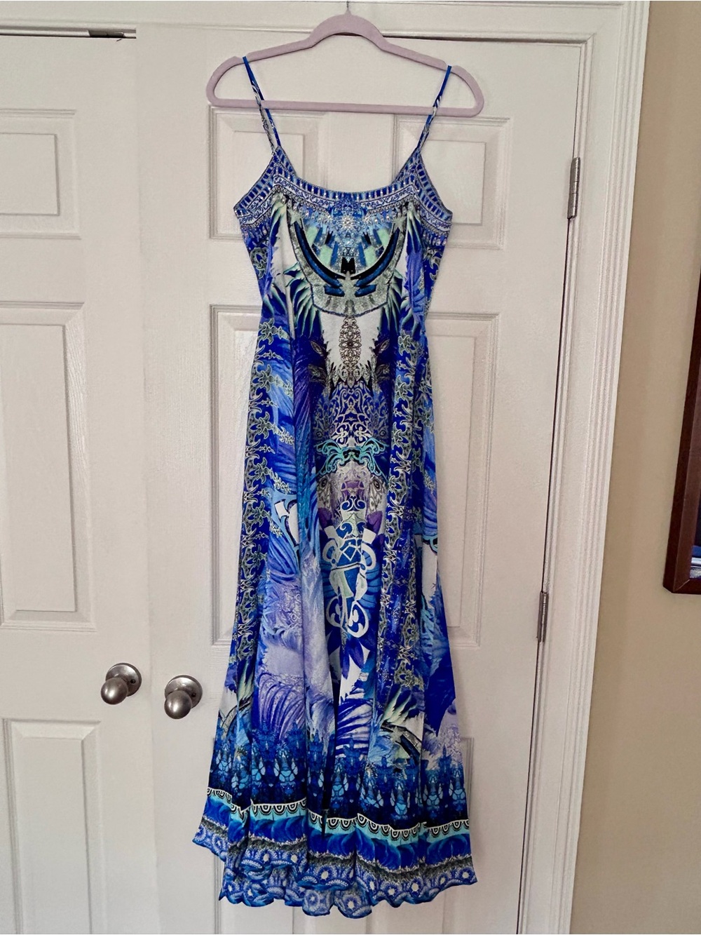 Camilla Blue Multi Maxi Dress with Tropical Print - Picture 5 of 6
